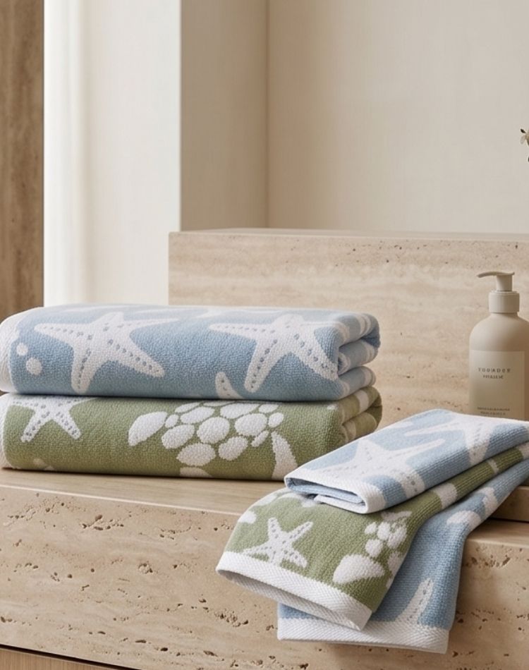 Seaside Duo Bath Towel Set - 2 Bath, 2 Hand