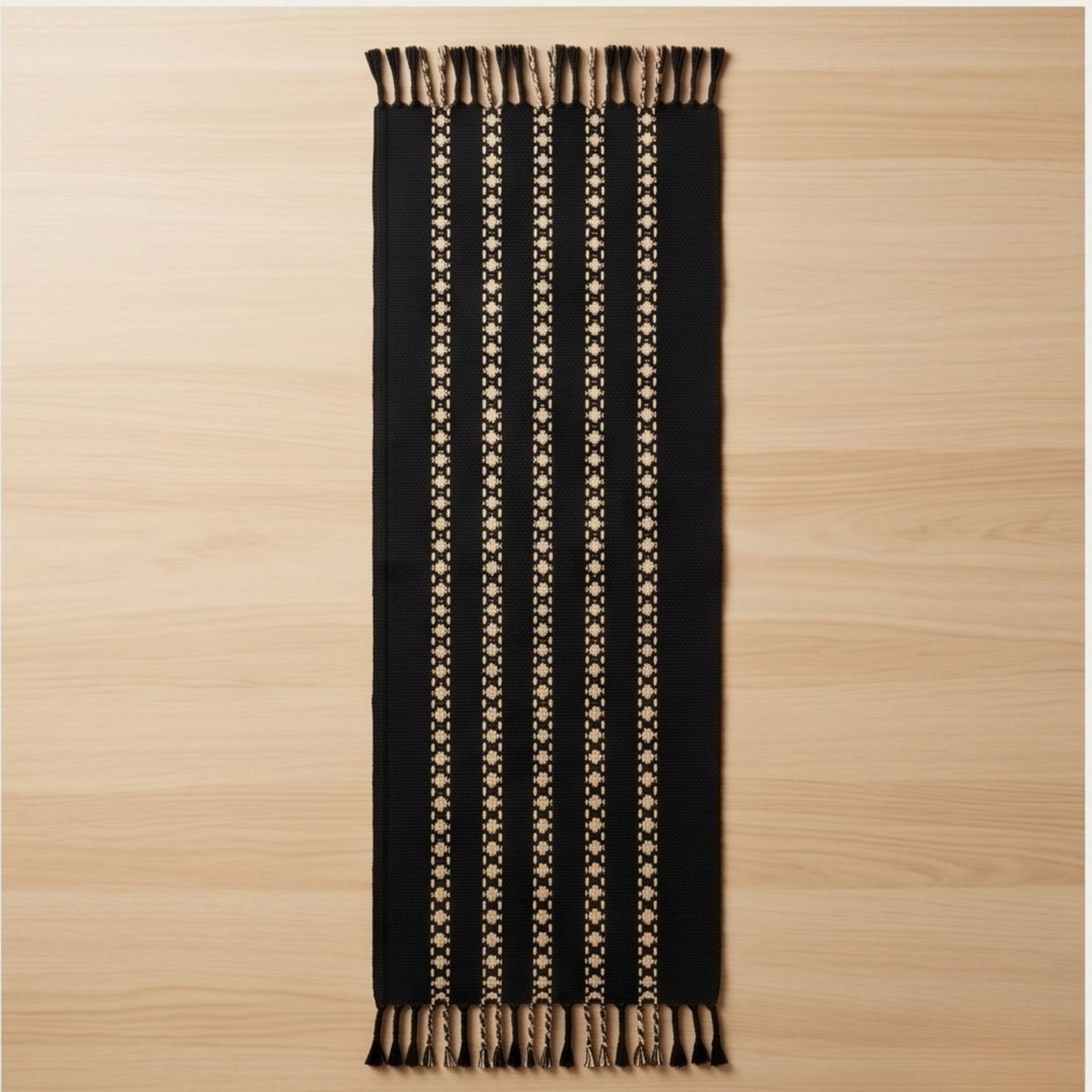 Swarna-Kala Tassel Table Runner - 6 Seater