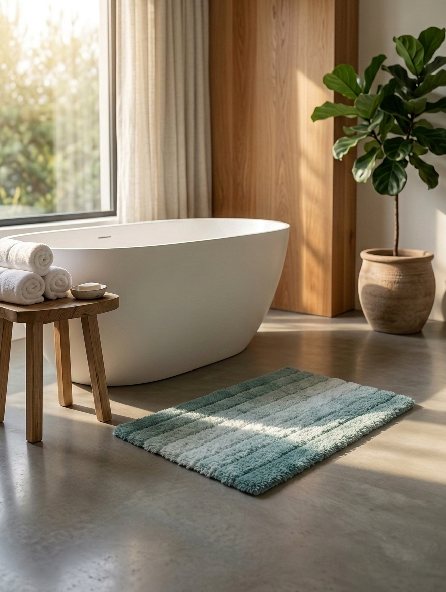 Ombre Tufted Anti Skid Bath Mat