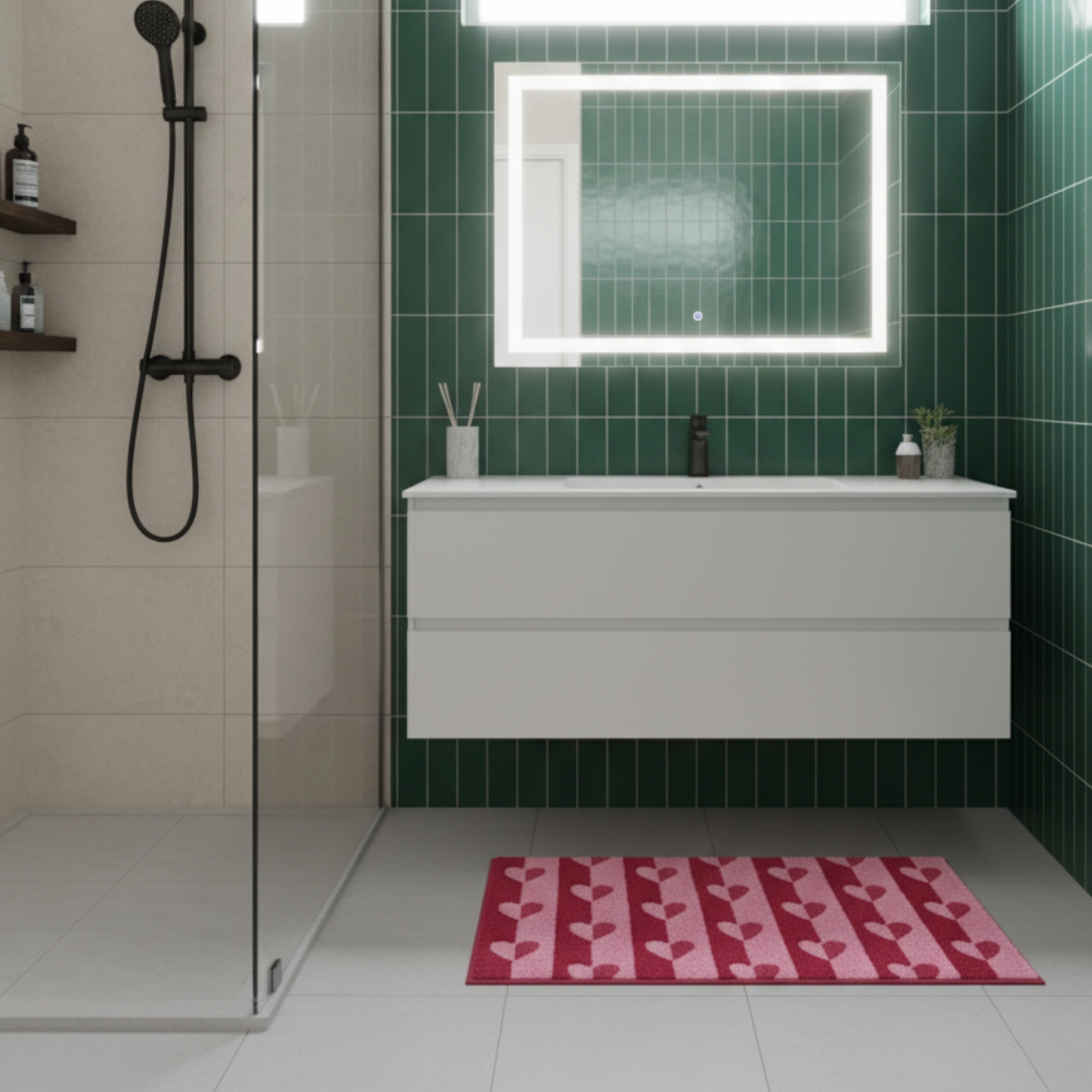 Pink Harmony Anti Skid Mat - Premium Home Decor by Moraari