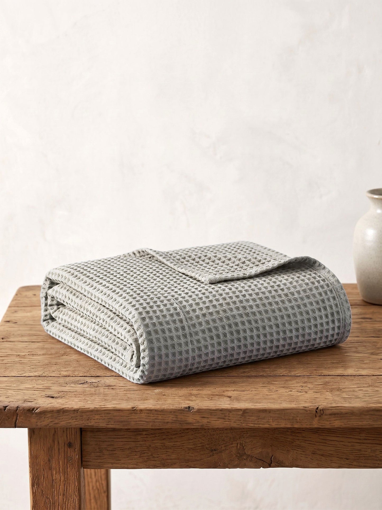 Slate Waffle Blanket - King