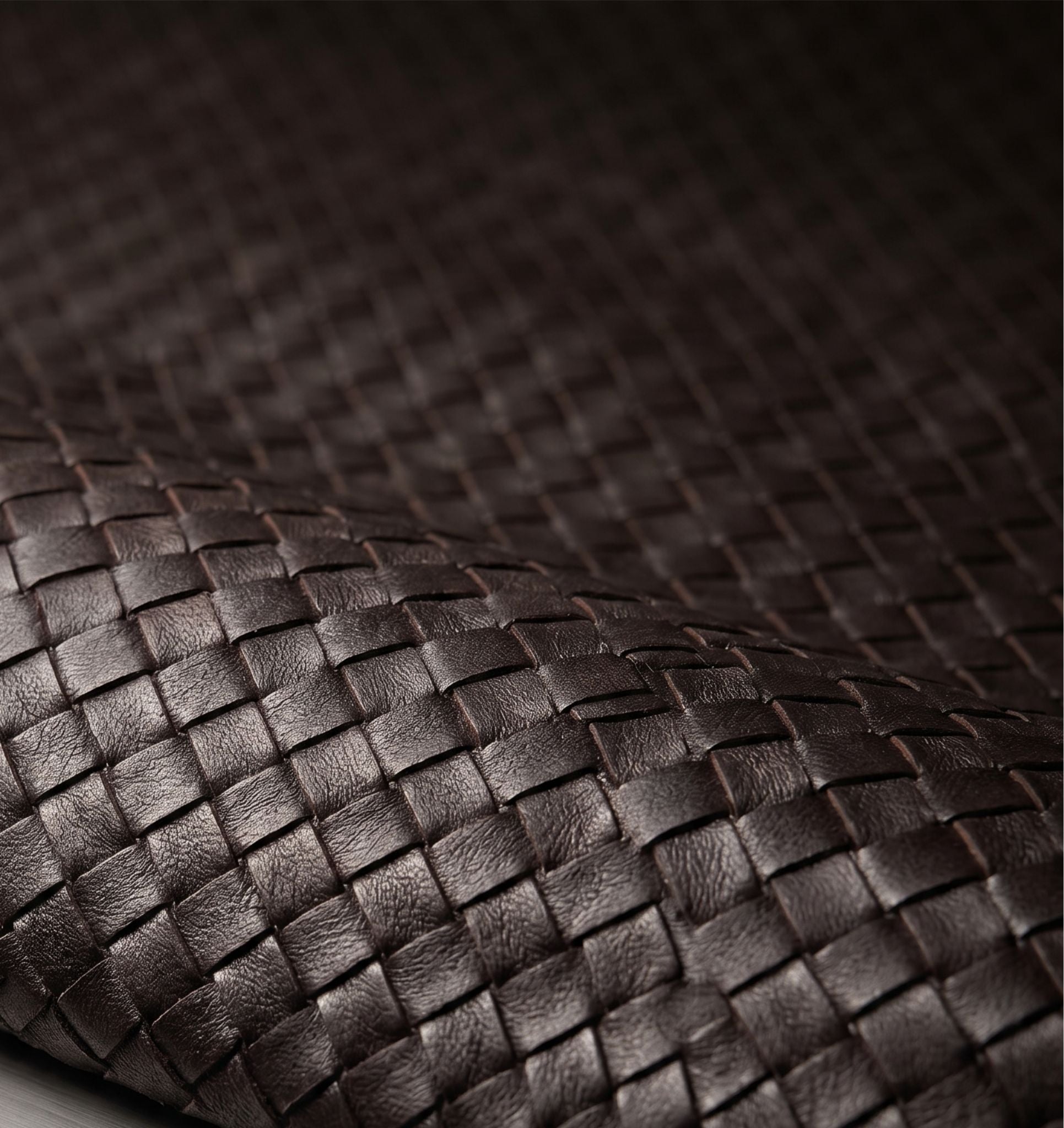 Monocheck Vegan Leather Cushion Cover - 18X18