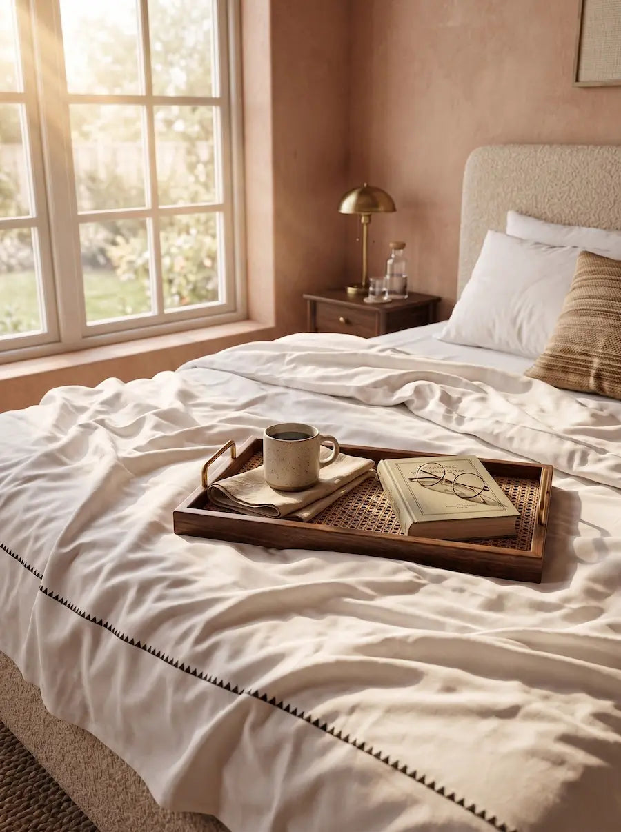 Ivory Hemstitch Bedsheet - 600 TC - King