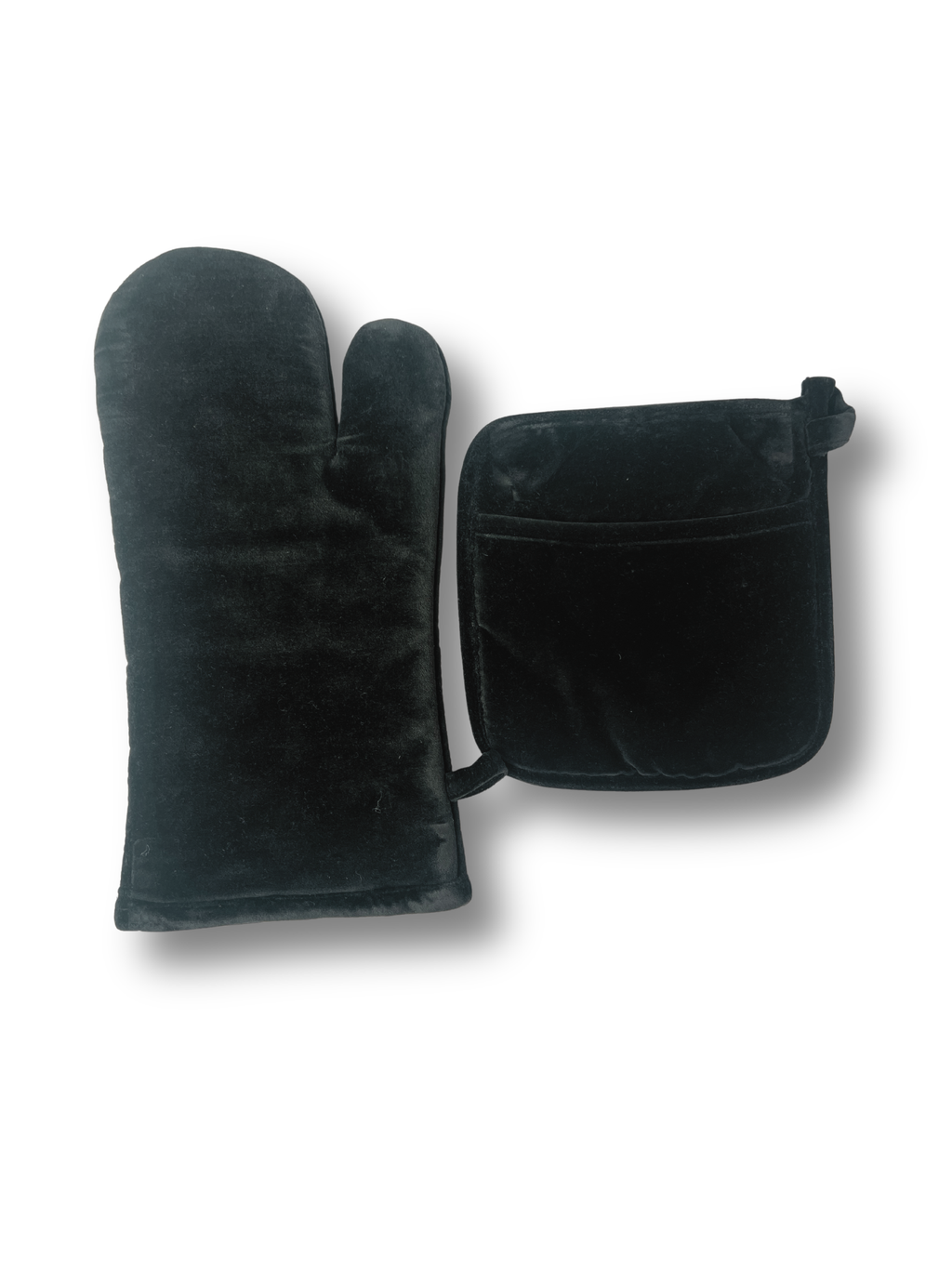 Velvet Noir Oven Mitt & Pot Holder Set - Premium Home Decor by Moraari