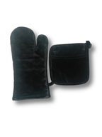 Velvet Noir Oven Mitt & Pot Holder Set - Premium Home Decor by Moraari