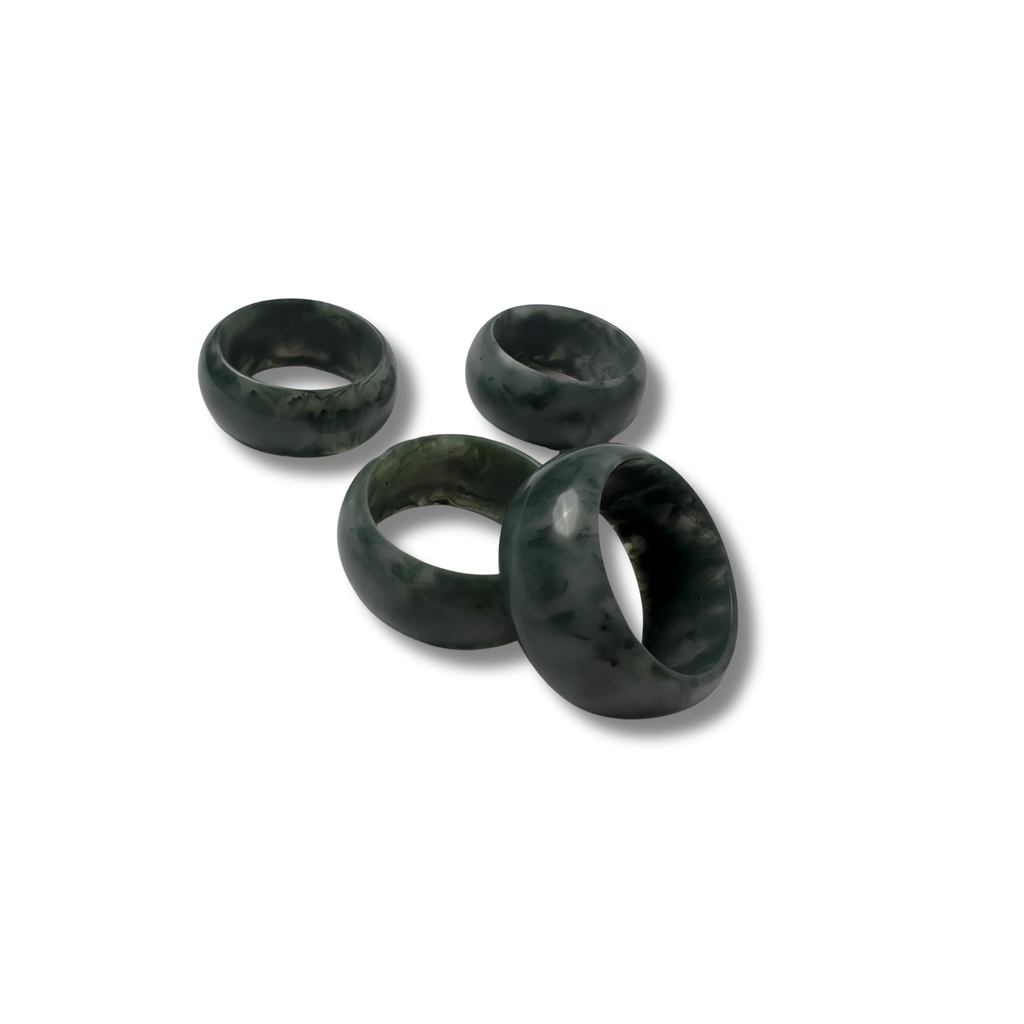 Emerald Jade Napkin Rings - Set of 4 - Premium Home Decor by Moraari