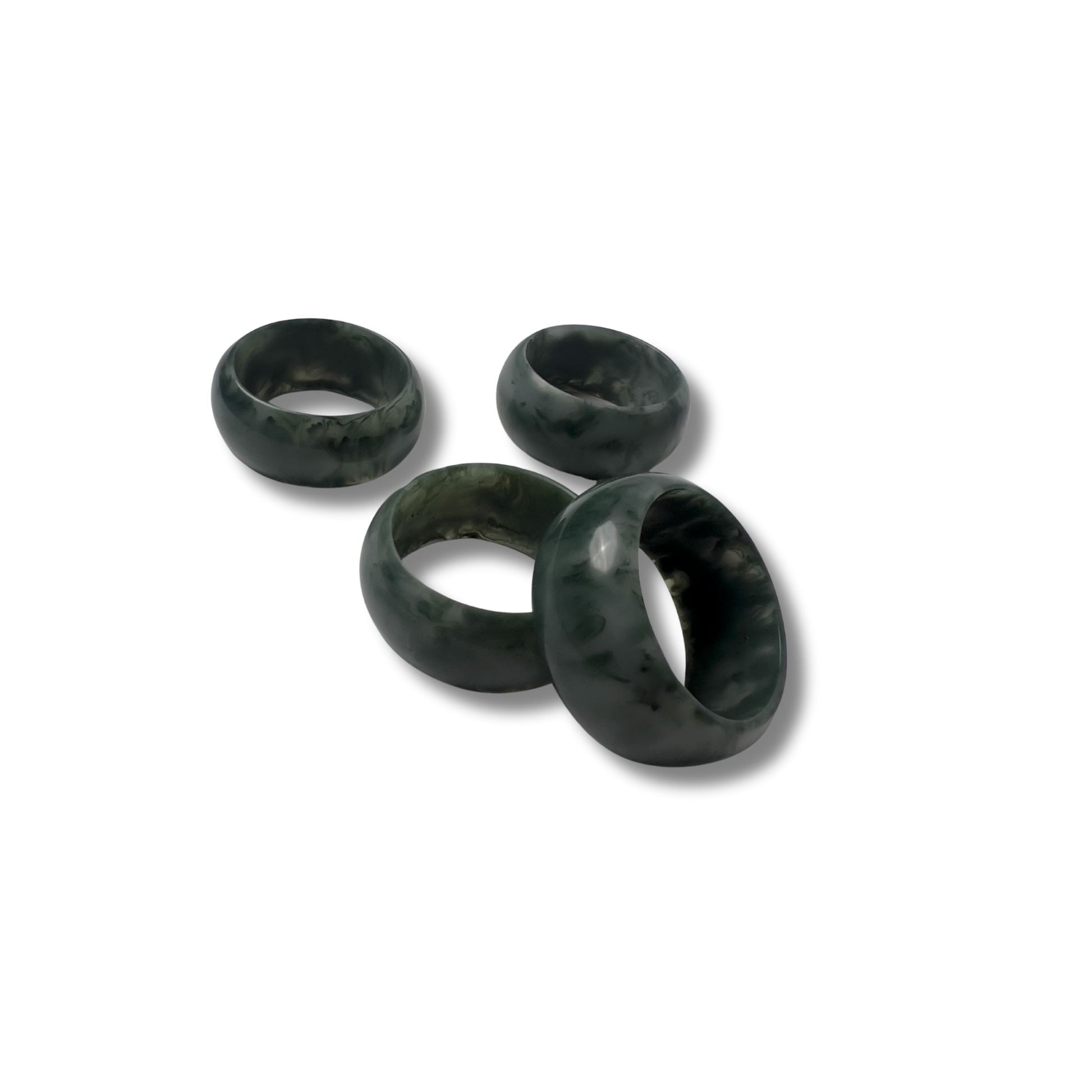 Emerald Jade Napkin Rings - Set of 4 - Premium Home Decor by Moraari