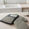 Kosh Grid Oven Mitt & Pot Holder Set - Premium Home Decor by Moraari
