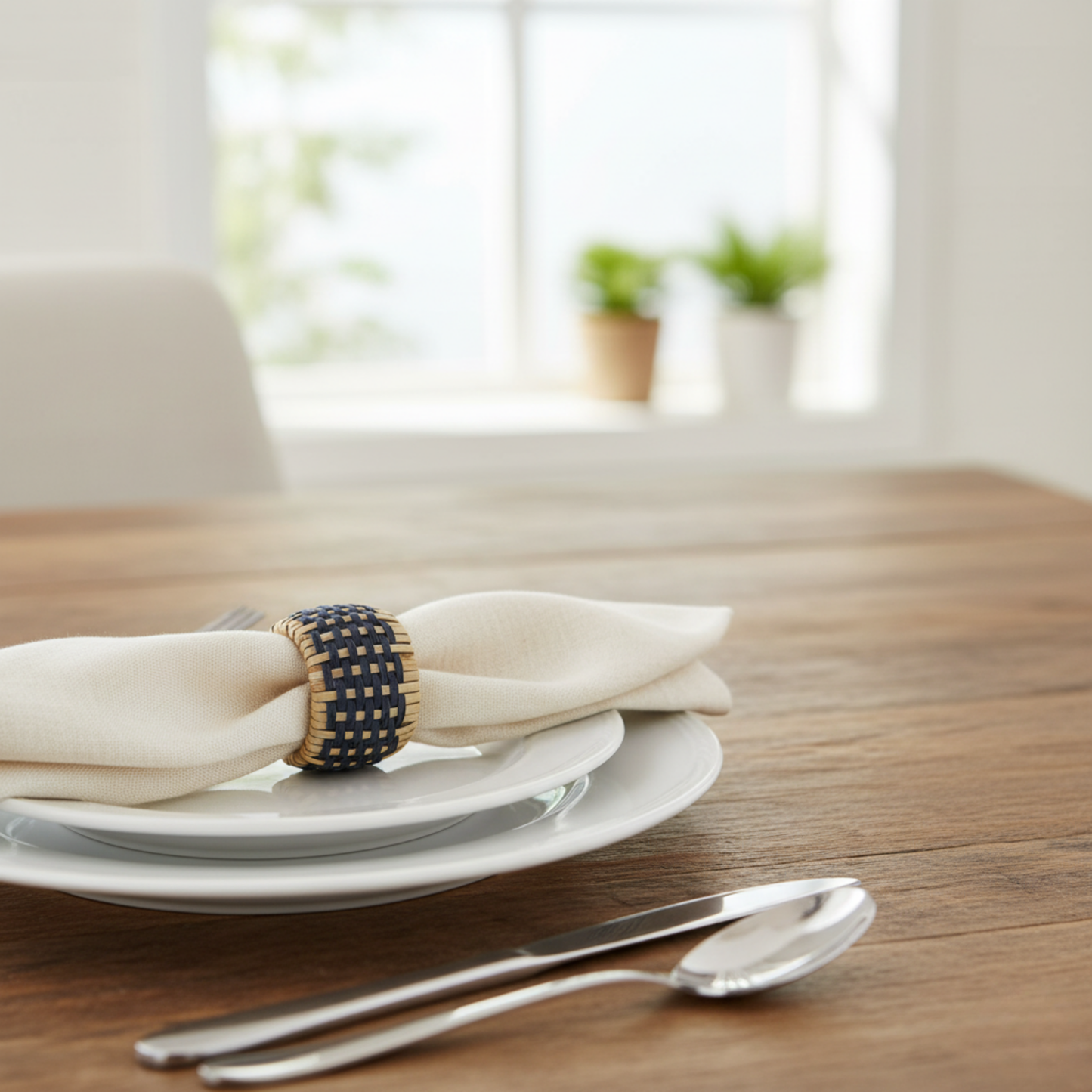 Karu Rattan Napkin rings - Set of 4 - Premium Home Decor by Moraari