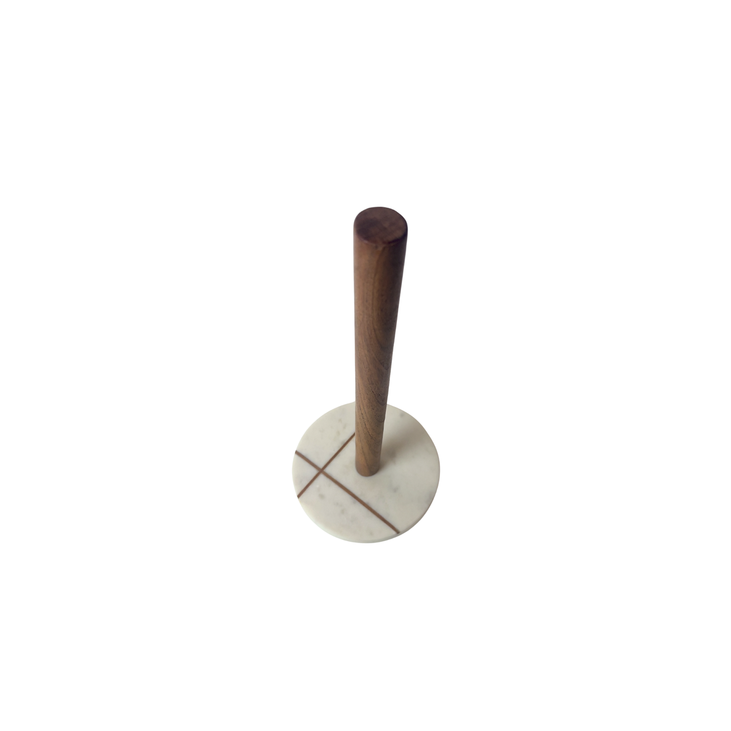 The Stambha Marble & Wood Paper Towel Holder