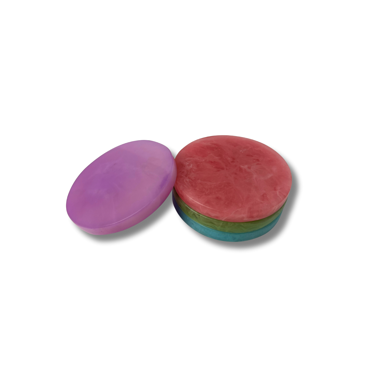 Ranga-Mela Resin Coasters - Set of 4 - Premium Home Decor by Moraari
