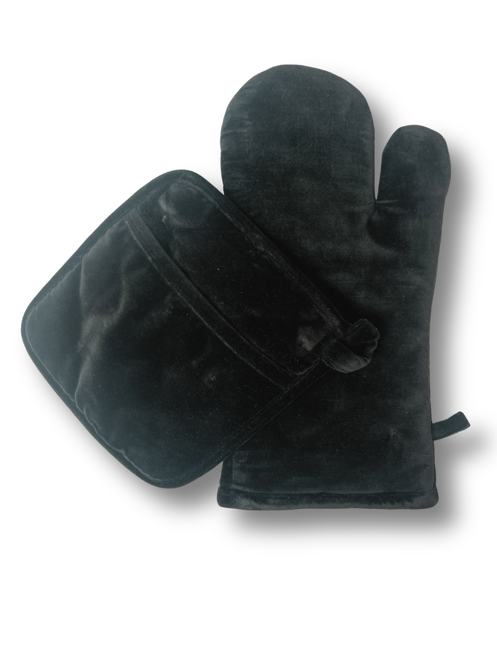 Velvet Noir Oven Mitt & Pot Holder Set - Premium Home Decor by Moraari