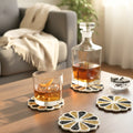 Zari-Pushpa Beaded Coasters - Set of 4