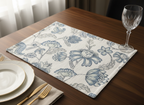 Indigo Vine Cotton Placemats - Set of 2