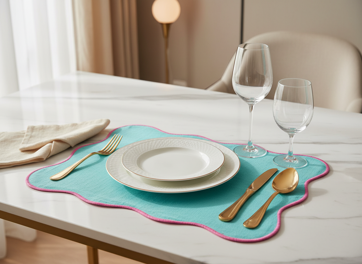Gulabi Scalloped Placemats - Set of 2