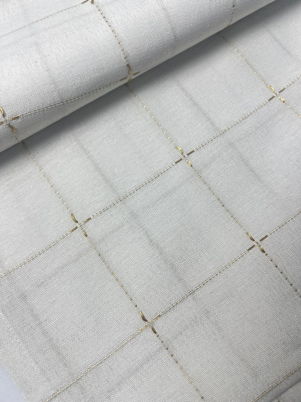 Rekhā Gold Stitch Table Cover - Premium Home Decor by Moraari