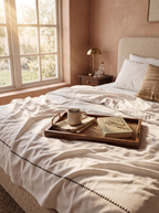 Ivory Hemstitch Bedsheet - 600 TC - King
