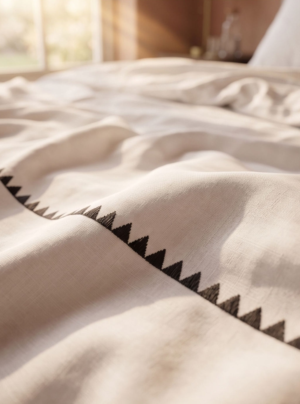 Ivory Hemstitch Bedsheet - 600 TC - King