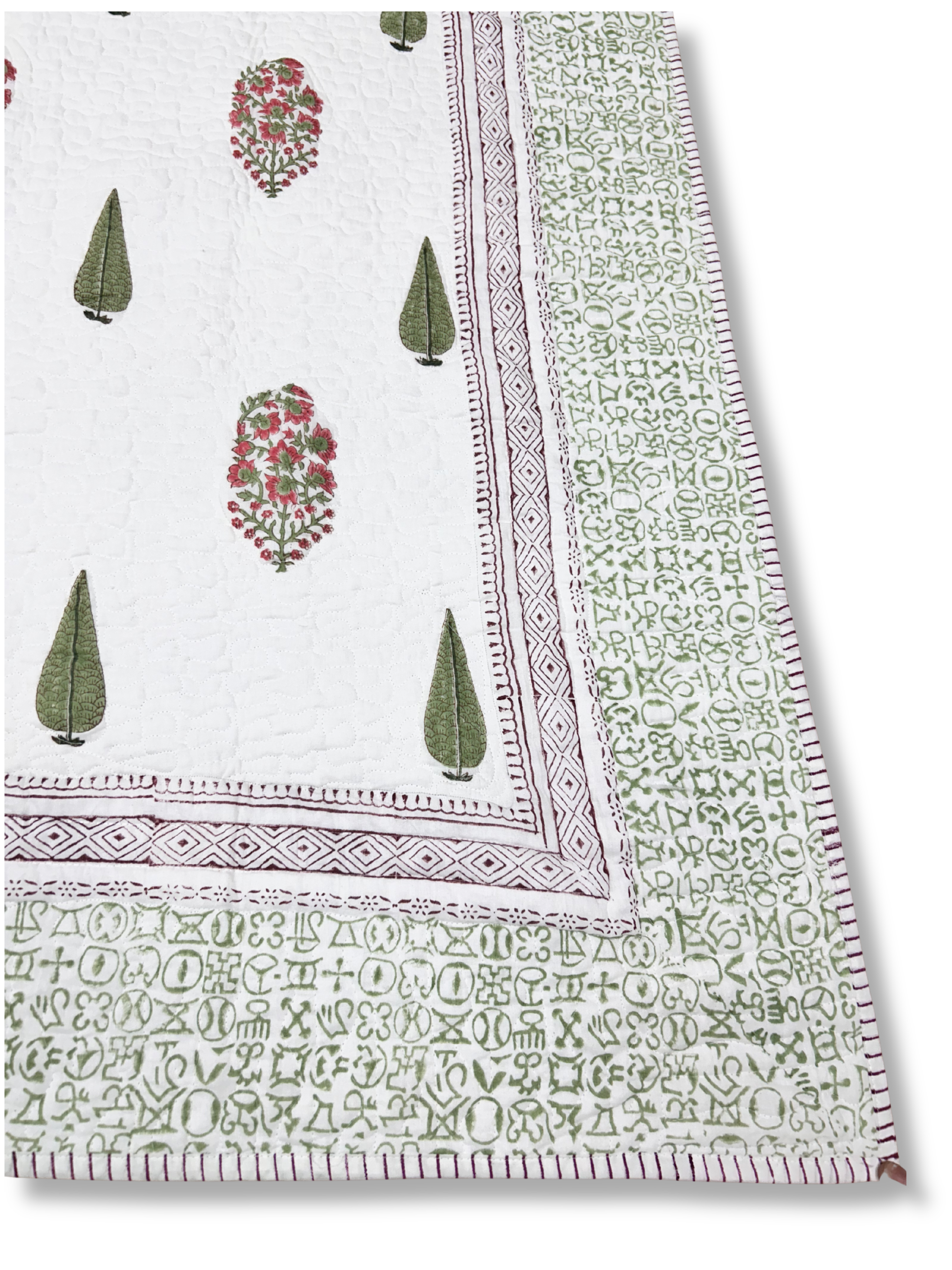 Gulnaar Cypress AC Quilt - Mulmul - Premium Home Decor by Moraari