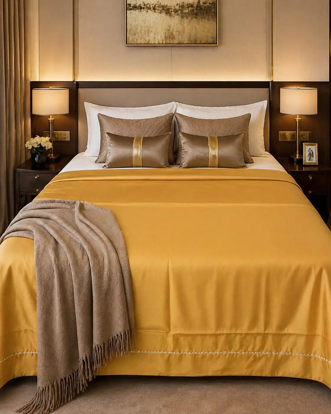 Ambar Hemstitch Cotton Bedsheet - 600 TC - King