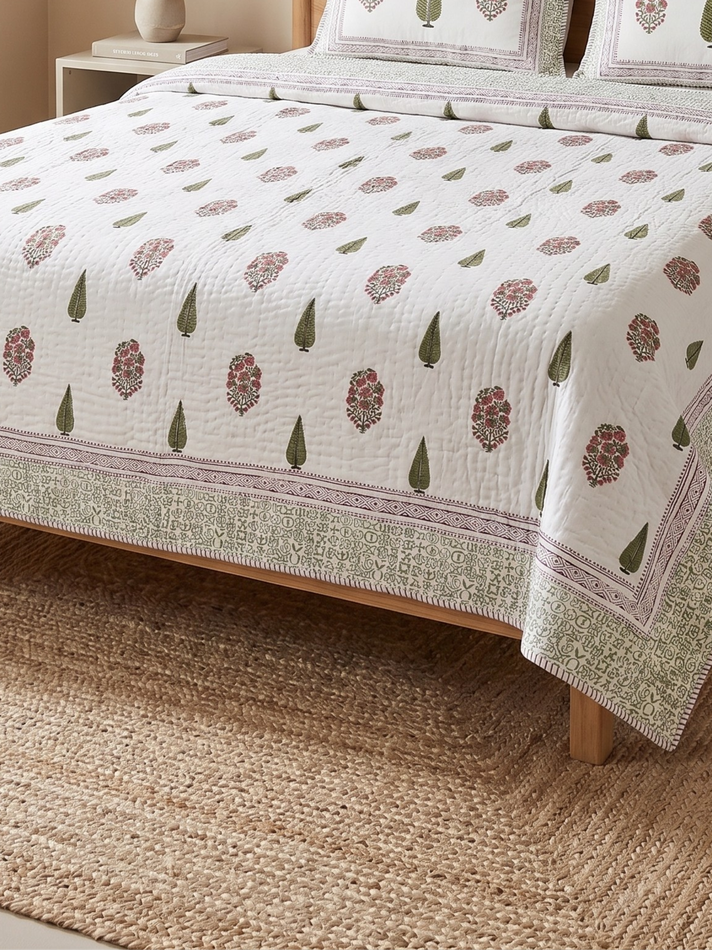 Gulnaar Cypress AC Quilt - Mulmul - Premium Home Decor by Moraari