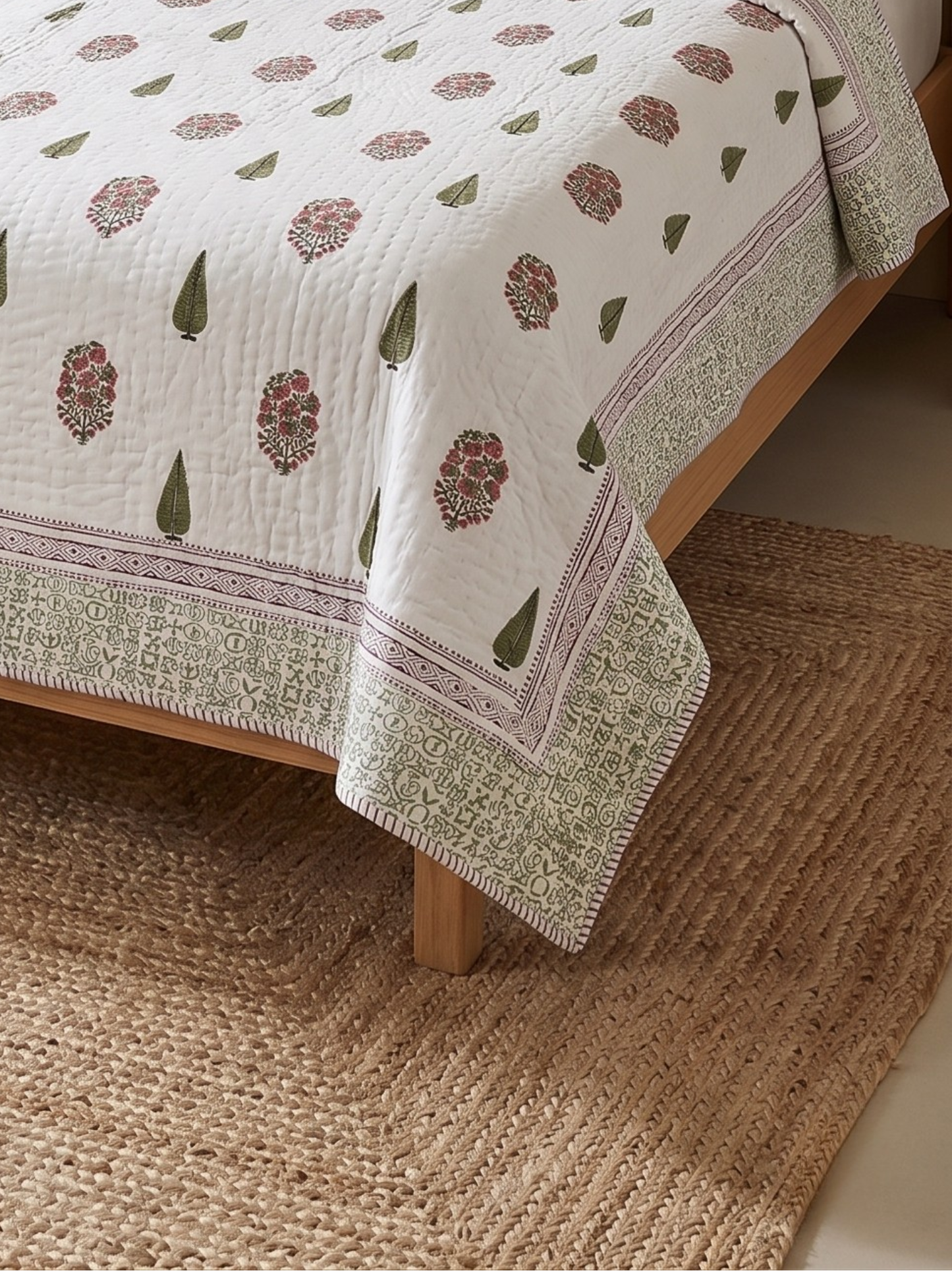 Gulnaar Cypress AC Quilt - Mulmul - Premium Home Decor by Moraari