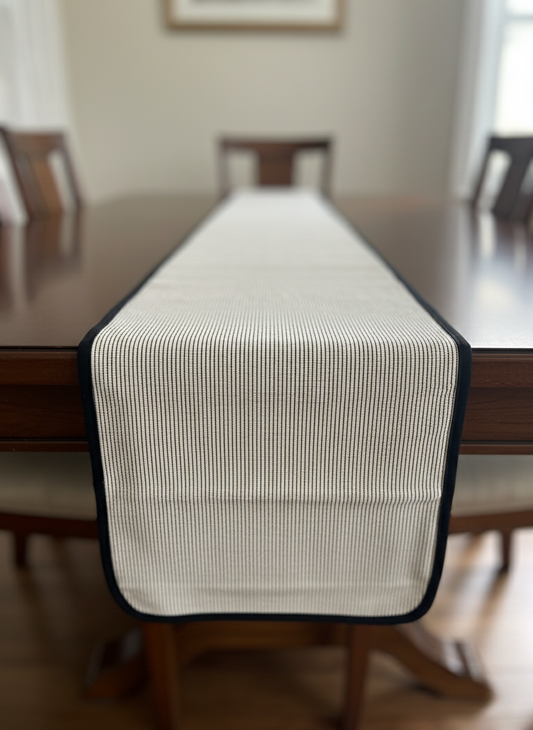 Pinstripe Frame Table Runner - Premium Home Decor by Moraari