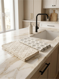 Grey Medallion Kitchen Towels - Set of 2 - Premium Home Decor by Moraari