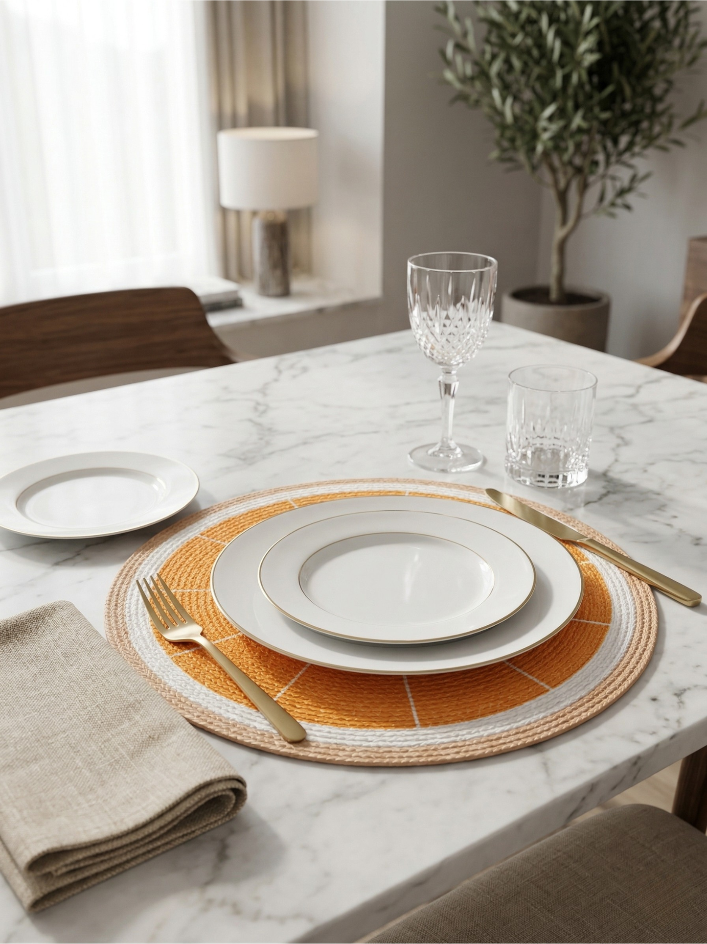 Zest Braided Round Placemat - Set of 2 - Premium Home Decor by Moraari