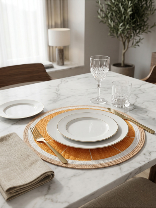 Zest Braided Round Placemat - Set of 2 - Premium Home Decor by Moraari