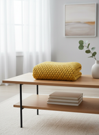 Mustard Harvest Knit Throw - Premium Home Decor by Moraari