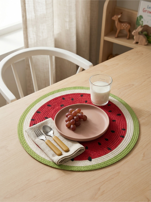 Watermelon Kids Round Placemat - Set of 2 - Premium Home Decor by Moraari
