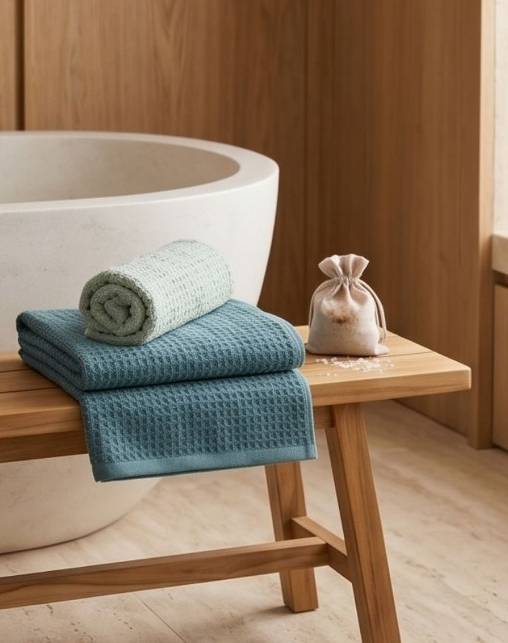 Coastal Waffle Towel - Set of 2 Bath