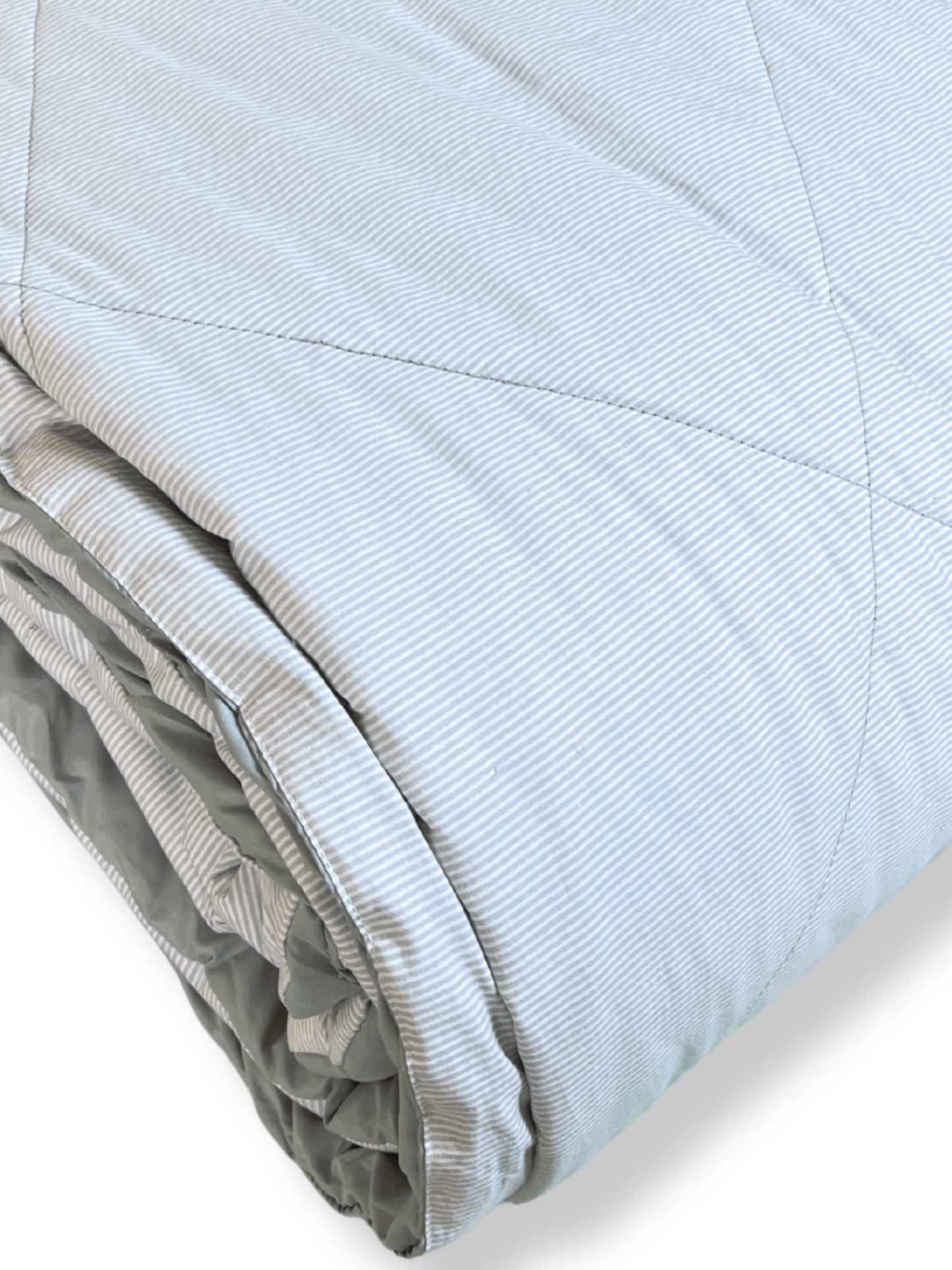Blue Pinstripe Reversible Quilt - King