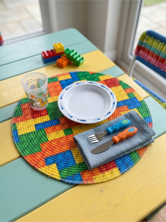 Play-Block Braided Placemat - Set of 2 - Premium Home Decor by Moraari