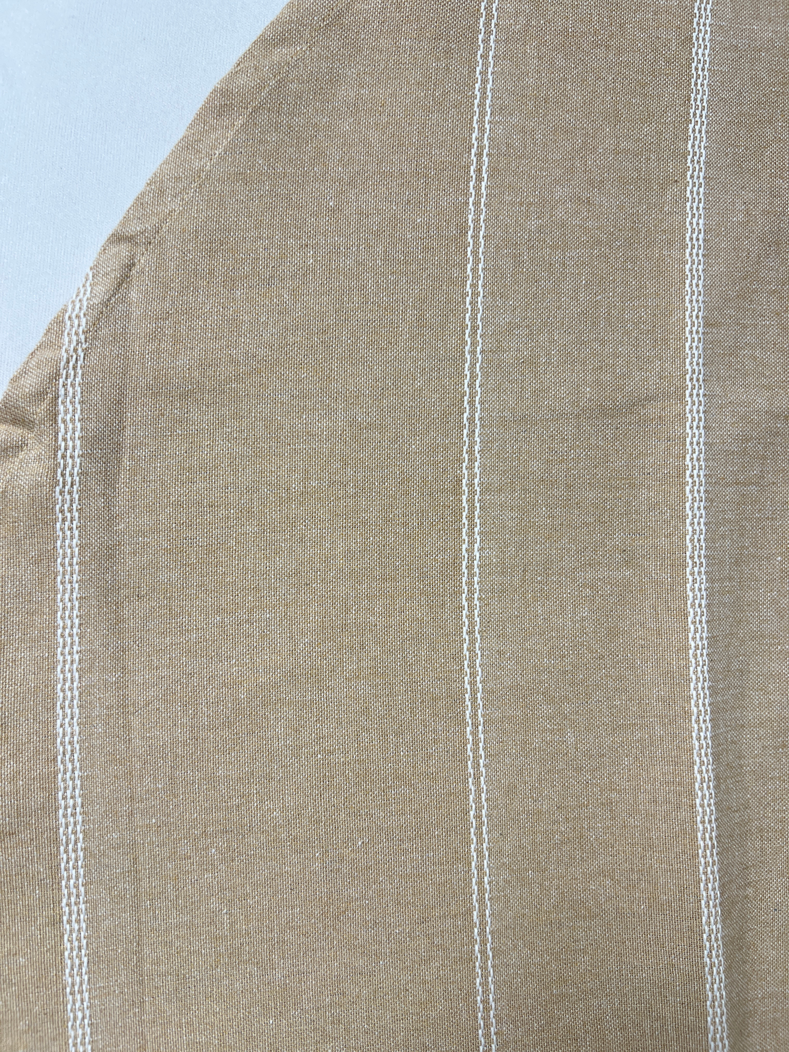 Beige Pinstripe Round Table Cover - Premium Home Decor by Moraari