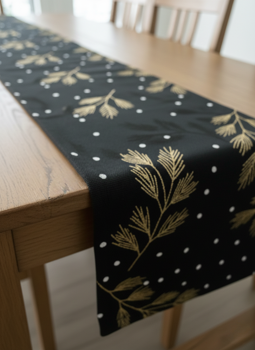 Midnight Gold Table Runner
