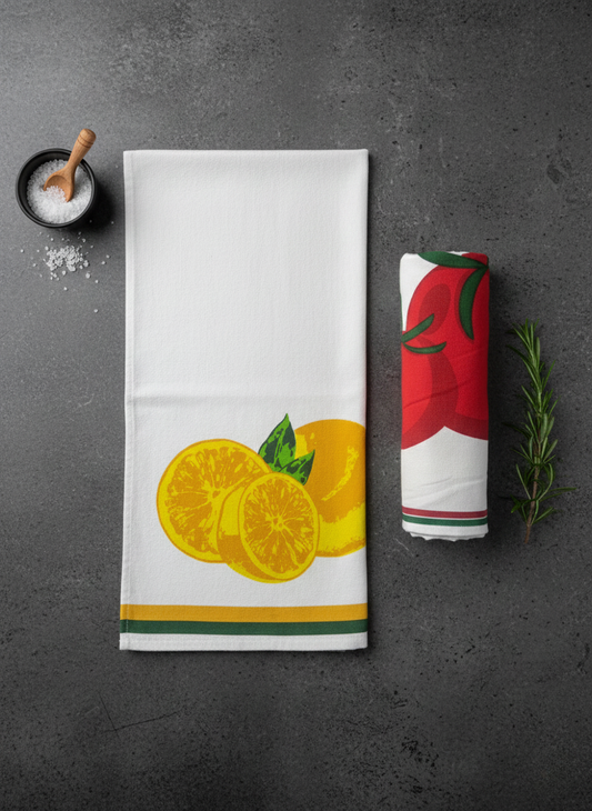 Zesty Orchard Hand Towel - Set of 2