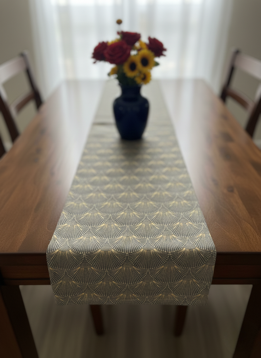Midnight Fanfare Printed Table Runner
