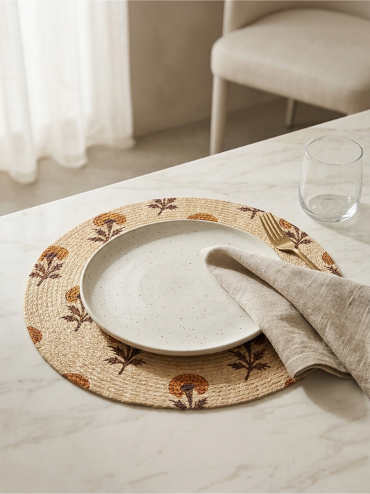 Mitti Buta Braided Placemat - Set of 2 - Premium Home Decor by Moraari