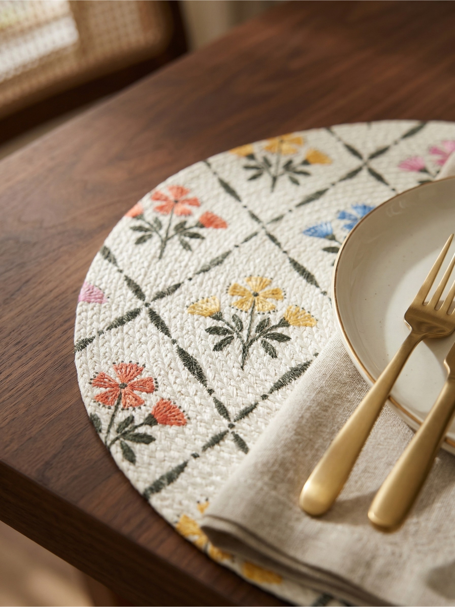 Gulzar Lattice Braided Placemat - Set of 2 - Premium Home Decor by Moraari