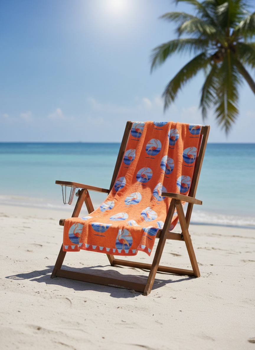 Solstice Flamingo Beach Towel - Premium Home Decor by Moraari