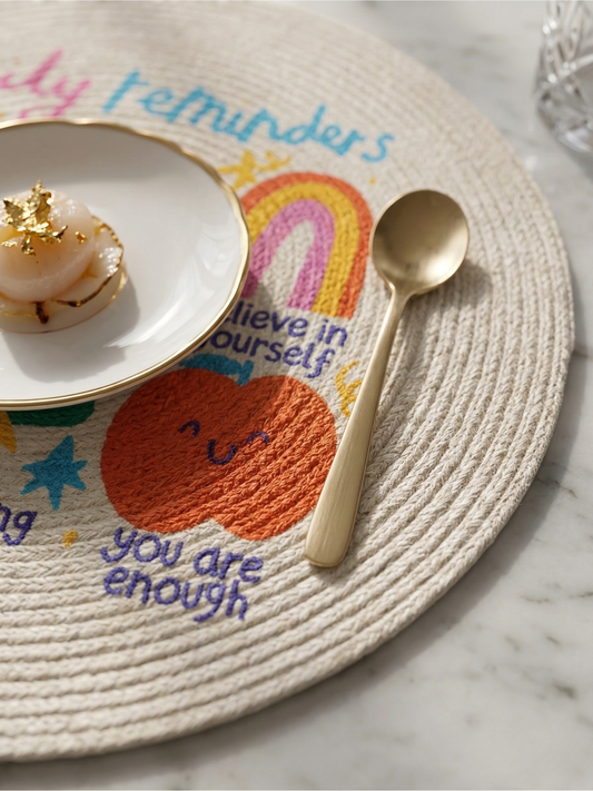 Little Reminders Braided Placemat - Set of 2 - Premium Home Decor by Moraari