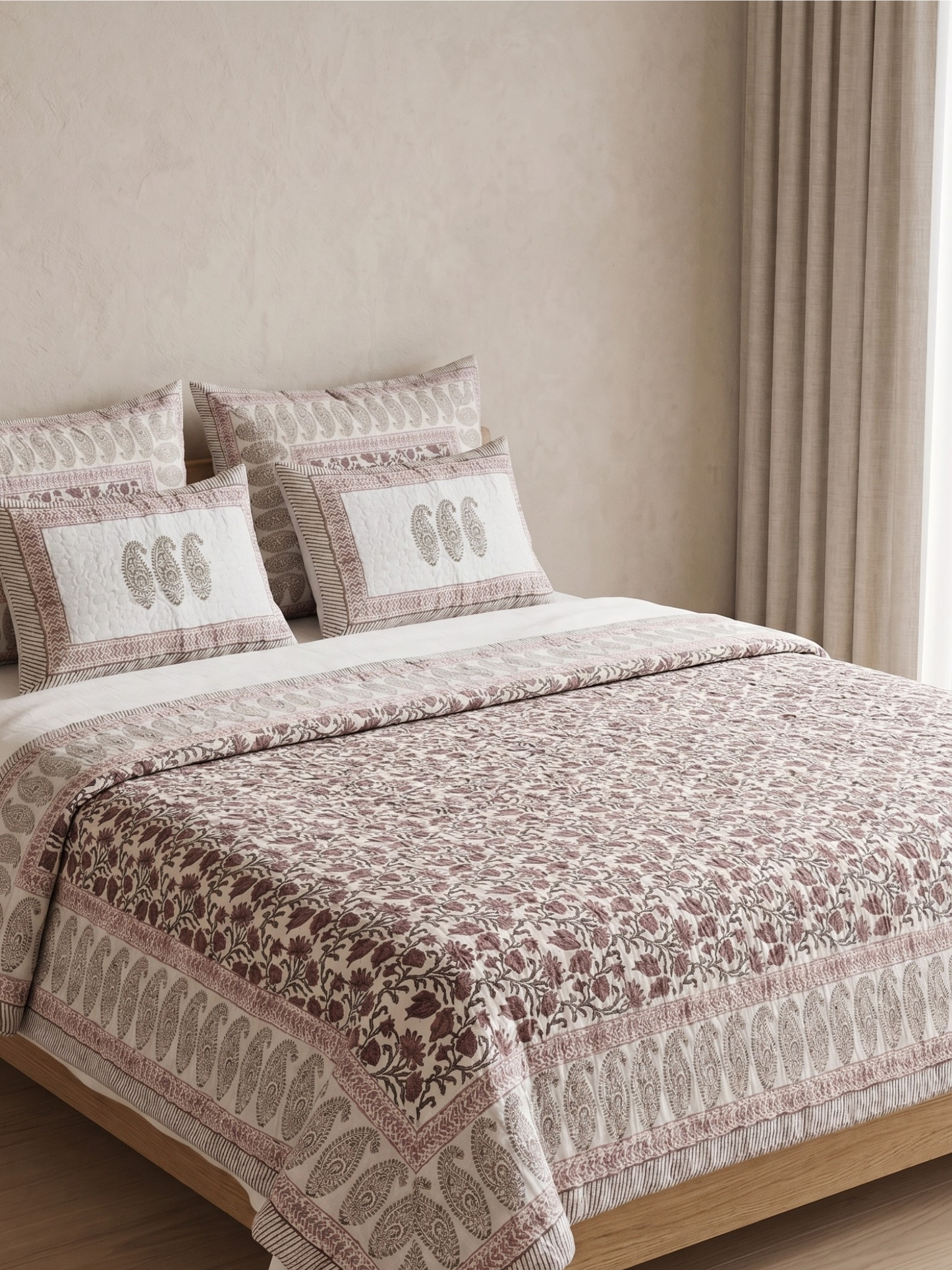 Gulaab Jaal AC Quilt - Mulmul - Premium Home Decor by Moraari