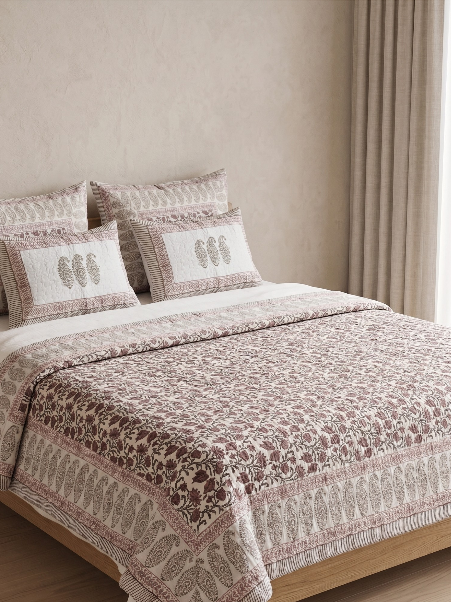 Gulaab Jaal AC Quilt - Mulmul - Premium Home Decor by Moraari