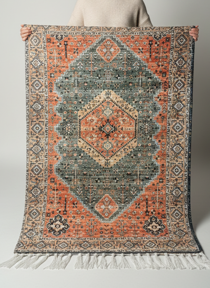 Gilded Medallion Chenille Rug