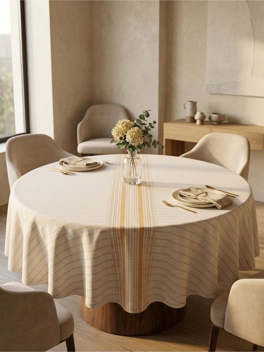 Luxe Scroll Round Table Cover - Premium Home Decor by Moraari