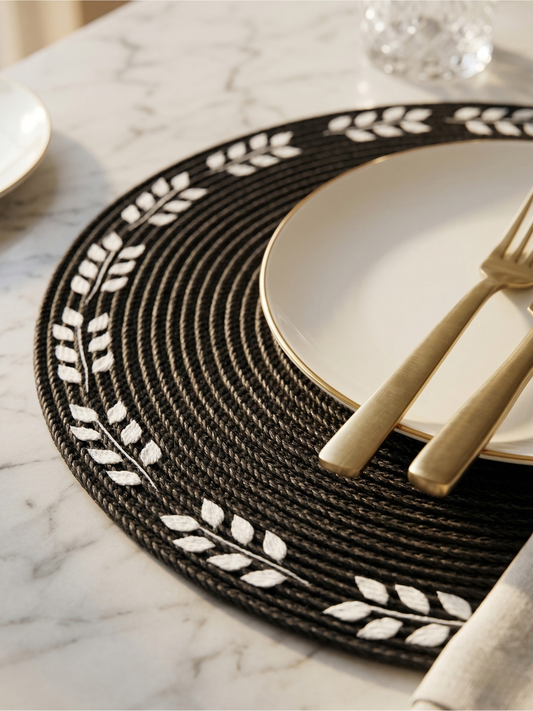 Zuri Braided Round Placemat - Set of 2 - Premium Home Decor by Moraari
