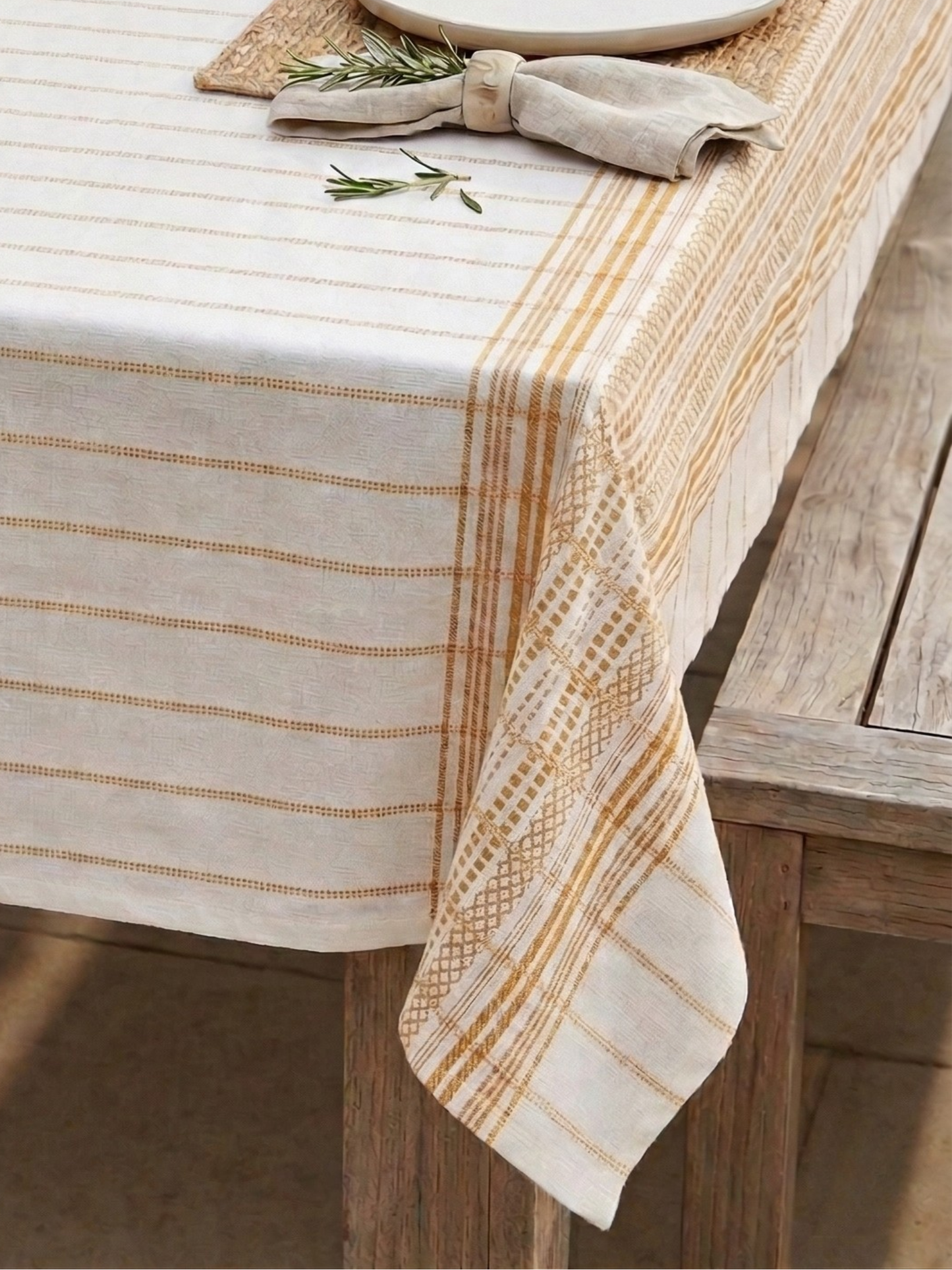 Zarah Embroidered Tablecloth - Premium Home Decor by Moraari