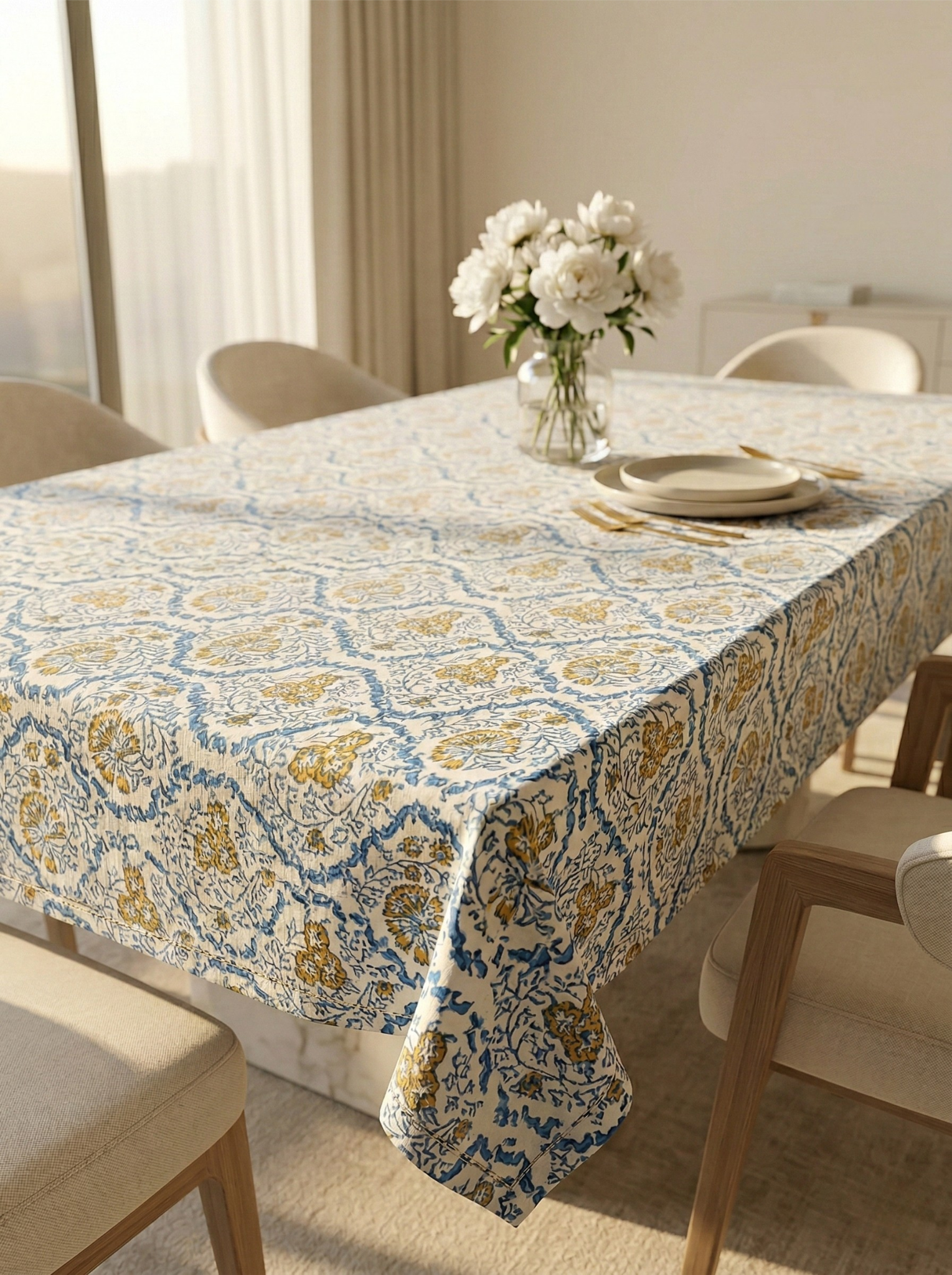 Capri Citron Tablecloth - Premium Home Decor by Moraari